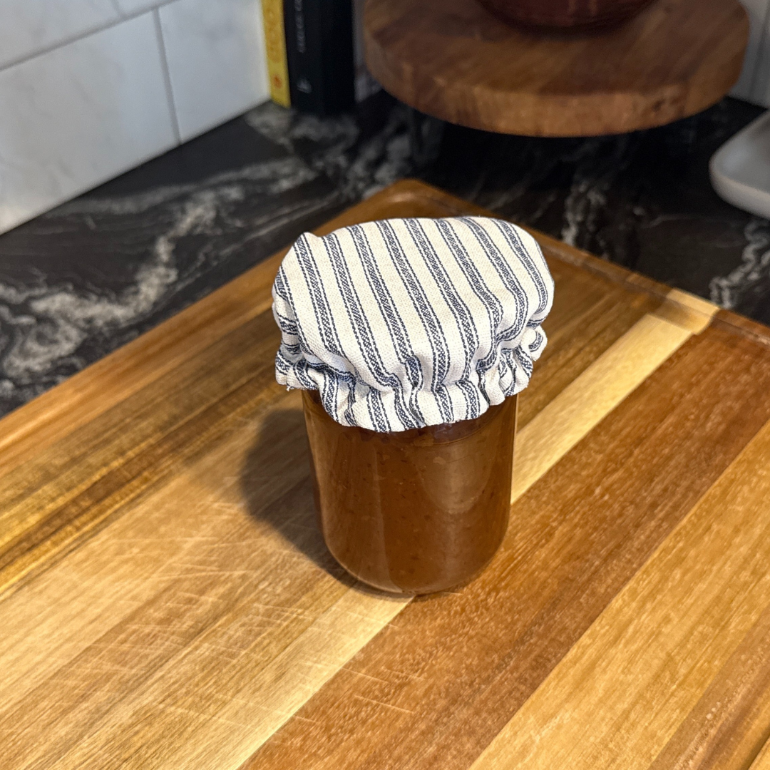 Linen Mason Jar Cover